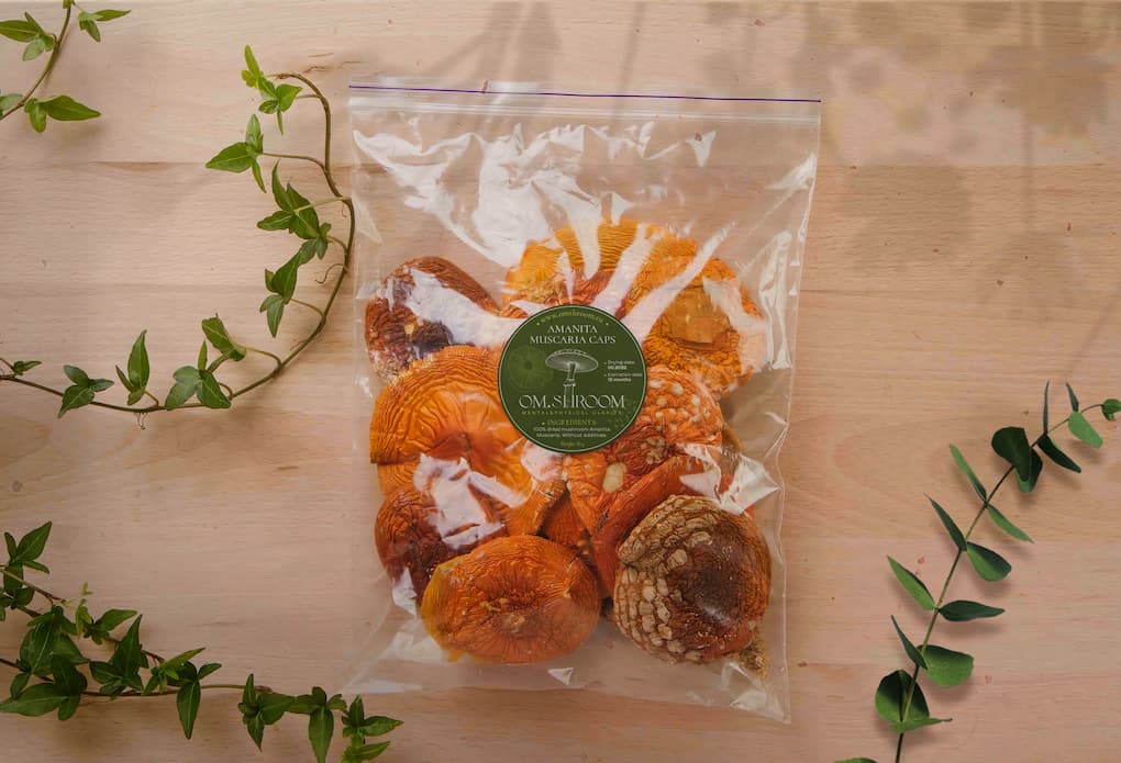 Fly agaric dried caps - OM.SHROOM