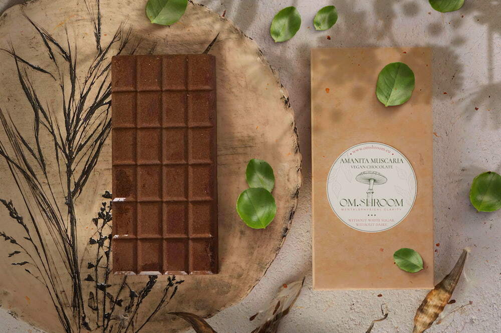 om.shroom Amanita Muscaria Vegan Chocolate  - naturally sweet delicacy that gently soothes and clears your mind, leaving you feeling balanced and refreshed