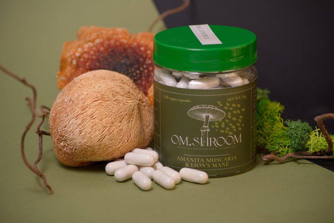 om.shroom Amanita Muscaria &amp; Lion’s Mane Mix Capsules - more balance and harmony in everyday life