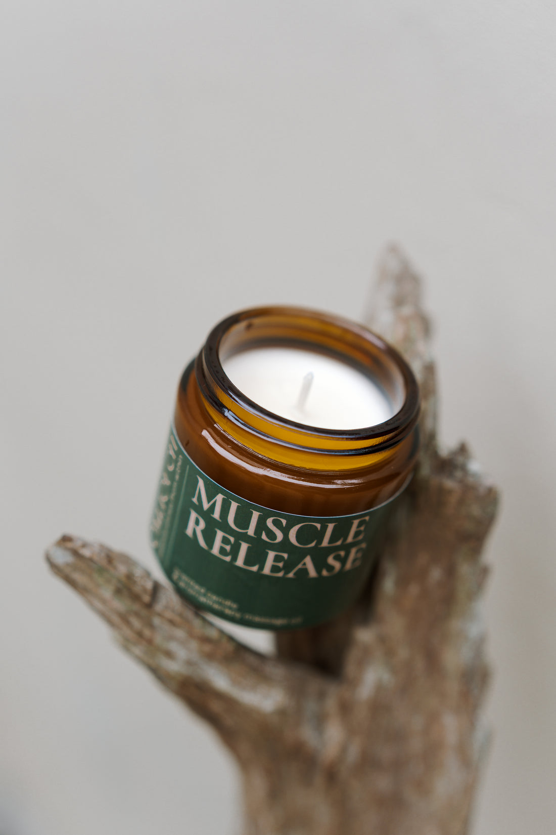 Vela perfumada y aceite de masaje de aromaterapia MUSCLE RELEASE