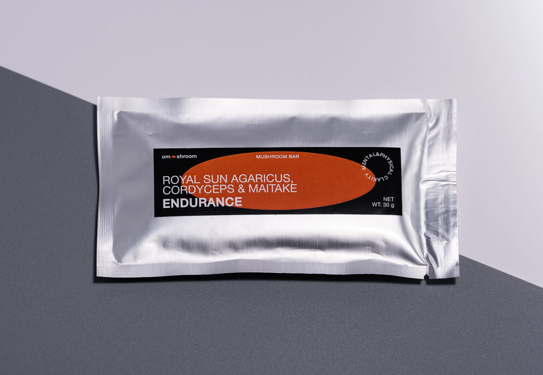 om.shroom Royal Sun Agaricus, Cordyceps &amp; Maitake Energy Bar - a delicious and nutritious snack